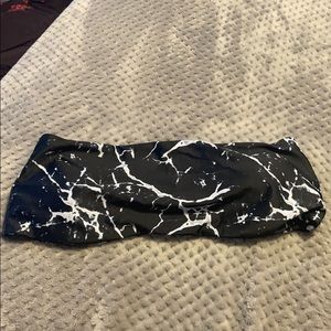 Black and white marble bikini